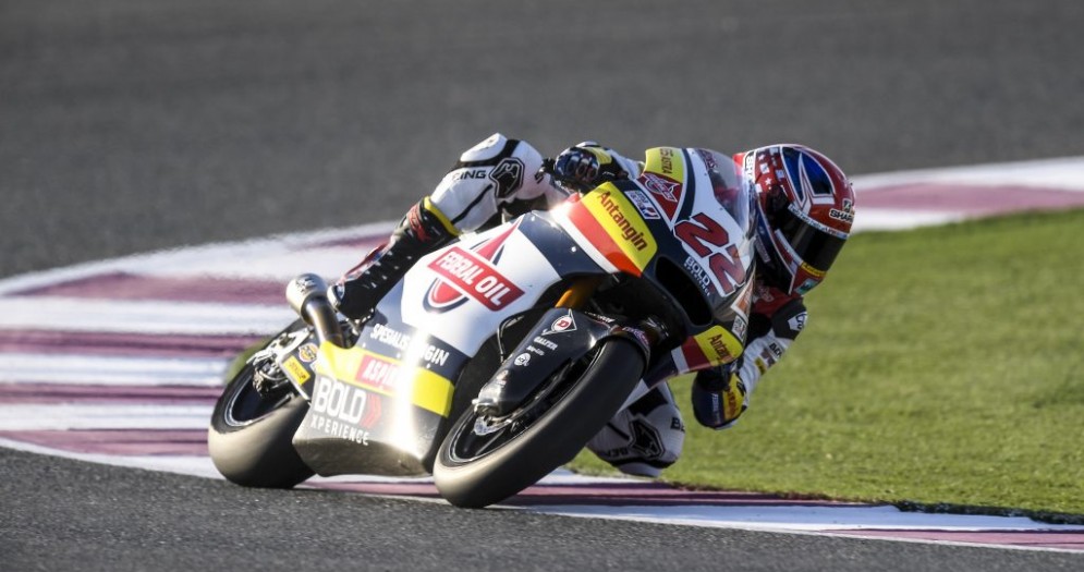 Sam Lowes durante i test in Qatar