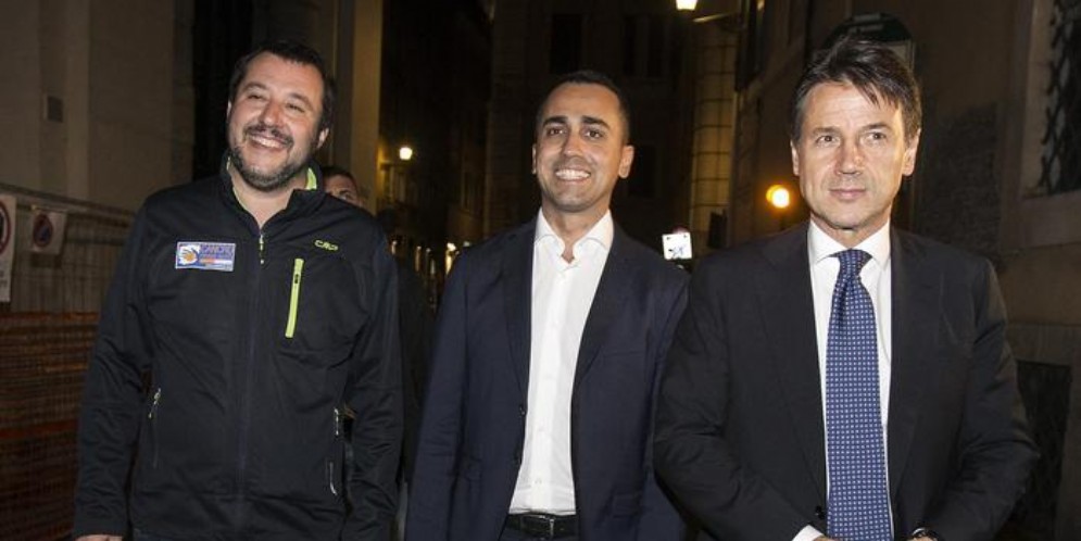 Matteo Salvini, Luigi Di Maio e Giuseppe Conte