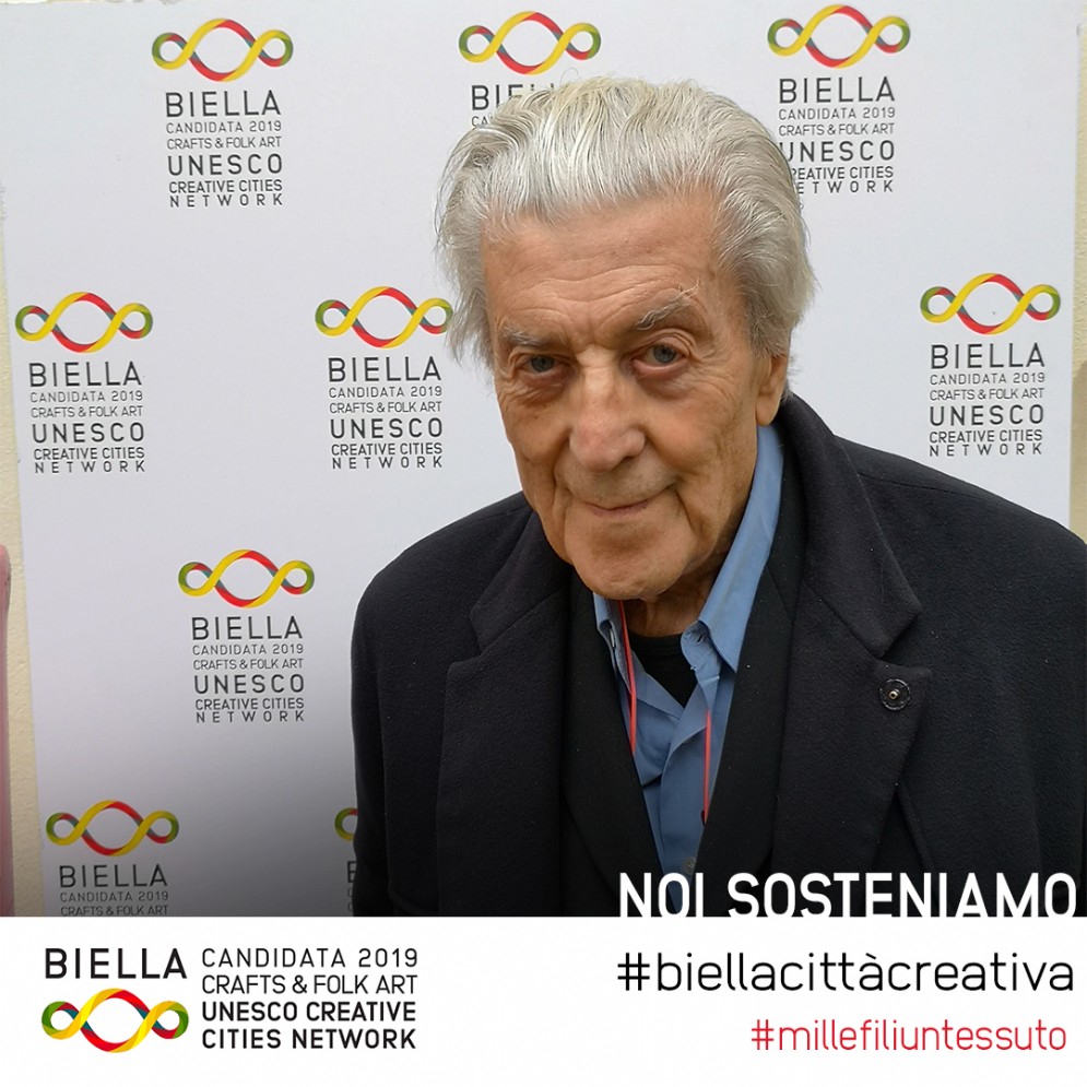 Nino Cerruti, stilista biellese tra i più attivi sostenitori della candidatura