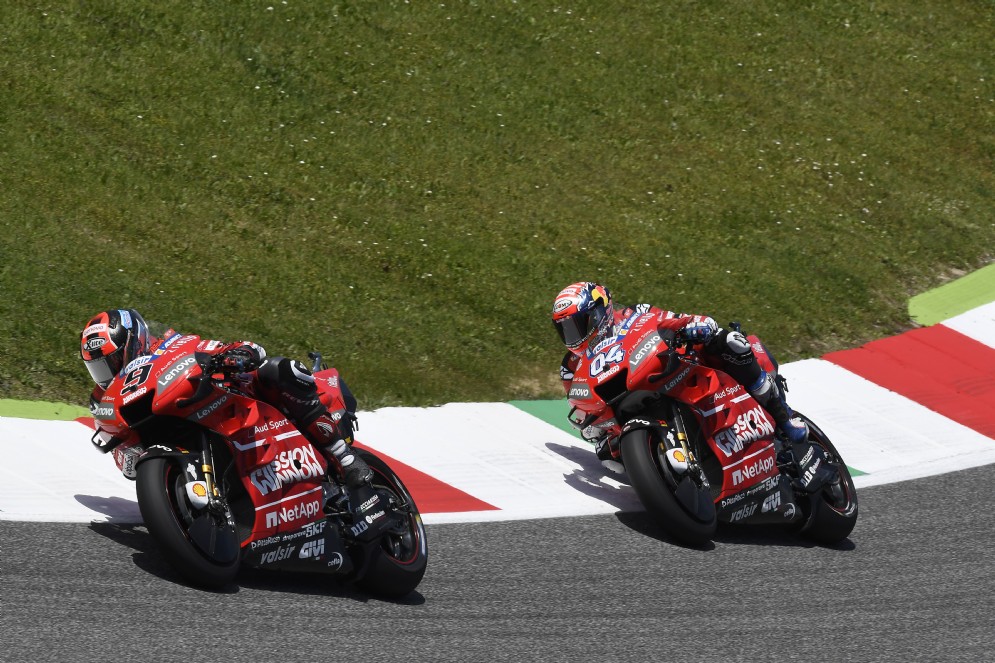 Danilo Petrucci ed Andrea Dovizioso in azione al Mugello