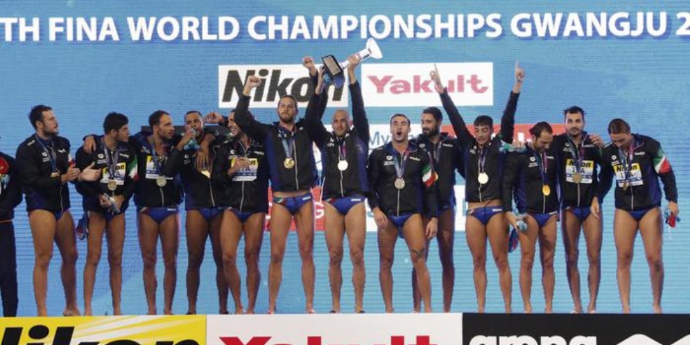 L'Italia della pallanuoto  campione del mondo: Settebello batte 10-5 la Spagna in finale