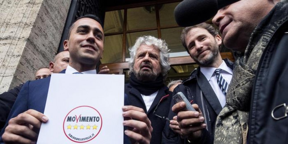 Luigi Di Maio, Beppe Grillo e Davide Casaleggio