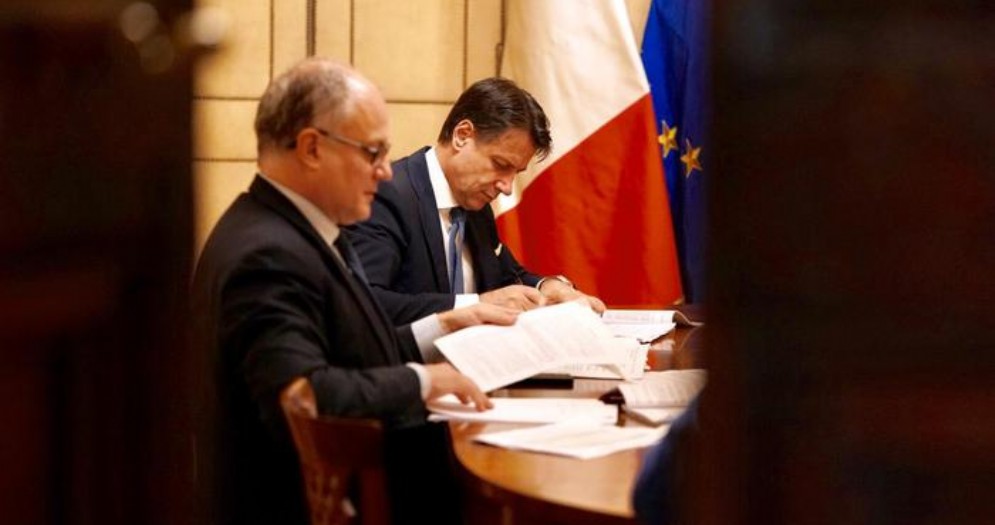 Il Premier Conte con il Ministro Gualtieri