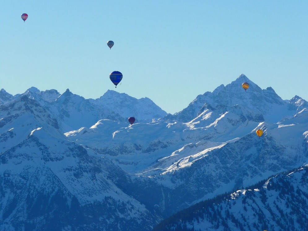 In mongolfiera in Valle D'Aosta