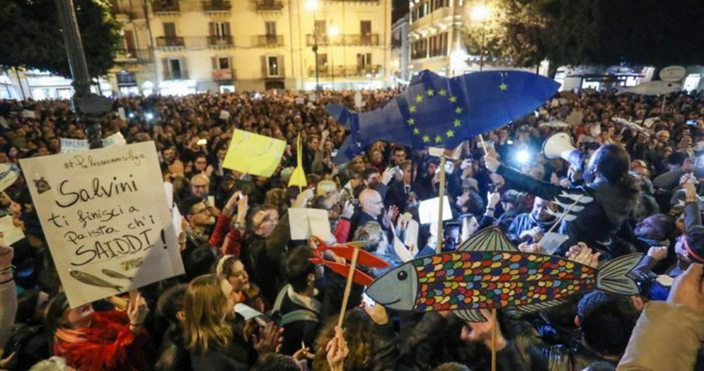 Manifestazione delle sardine