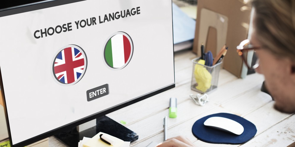 Tastiera di computer con bandiera della Spagna