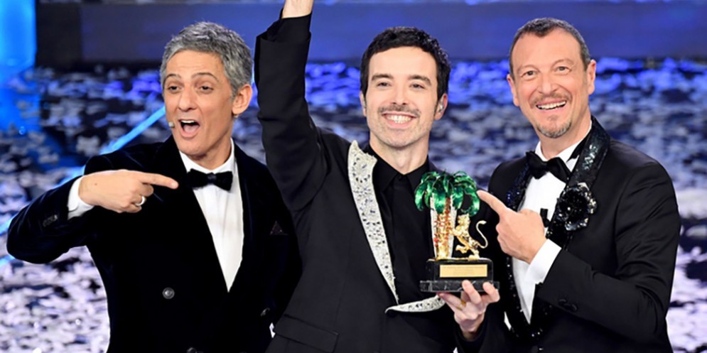 Fiorello, Diodato e Amadeus al Festival di Sanremo 2020