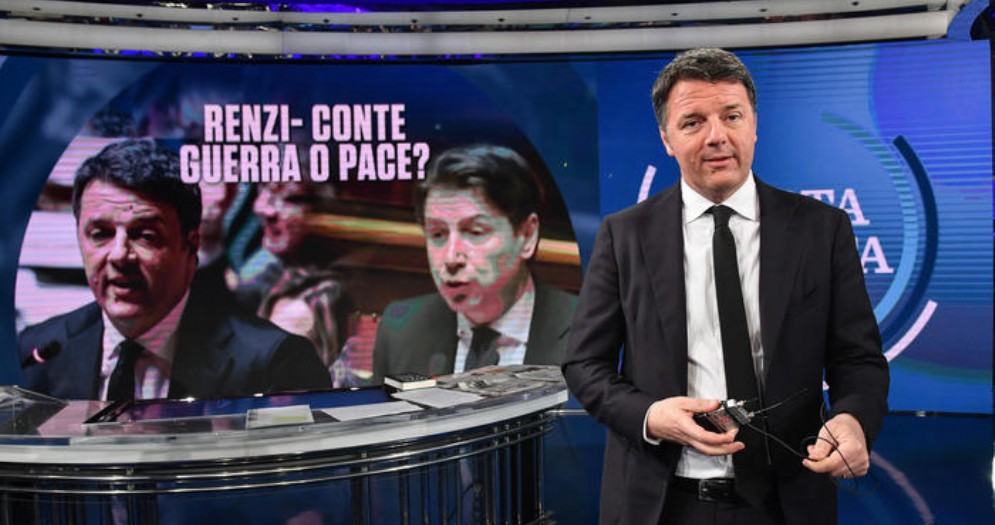 Matteo Renzi, leader di Italia Viva negli studi di Porta a Porta