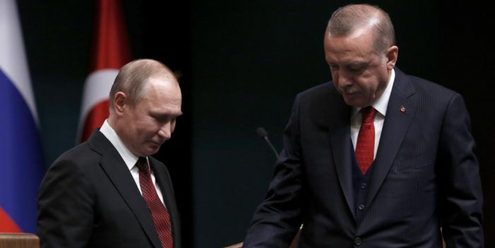 Vladimir Putin con Recep Tayyip Erdogan