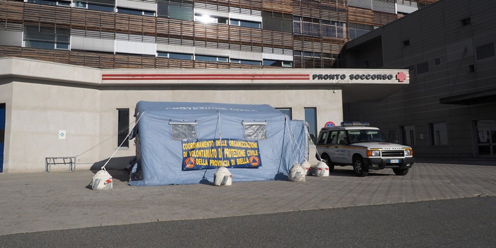 Ingresso del Pronto Soccorso dell'ospedale di Biella