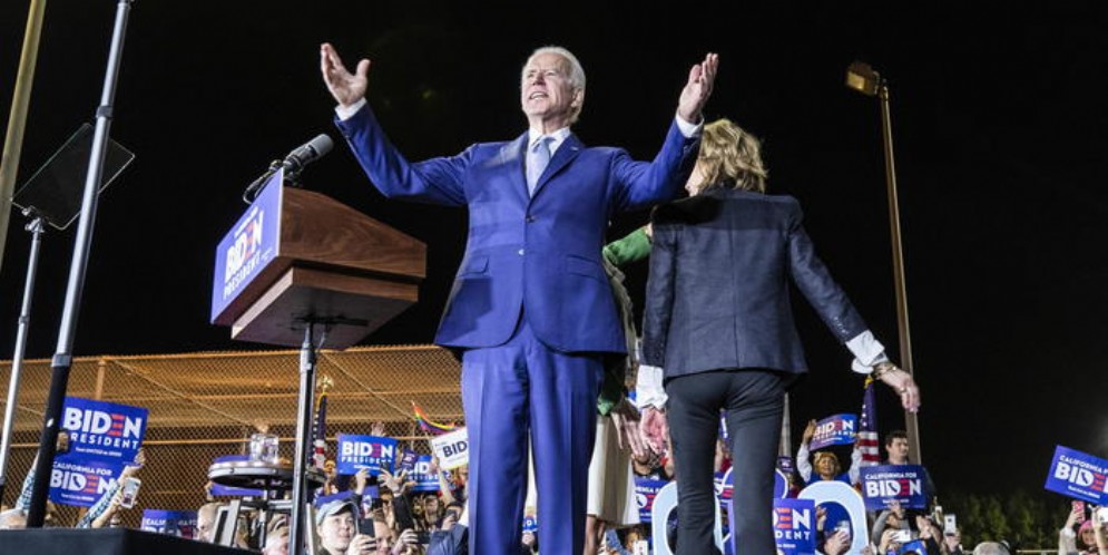 Joe BIDEN durante un comizio elettorale