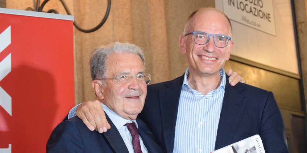 Romano Prodi con Enrico Letta